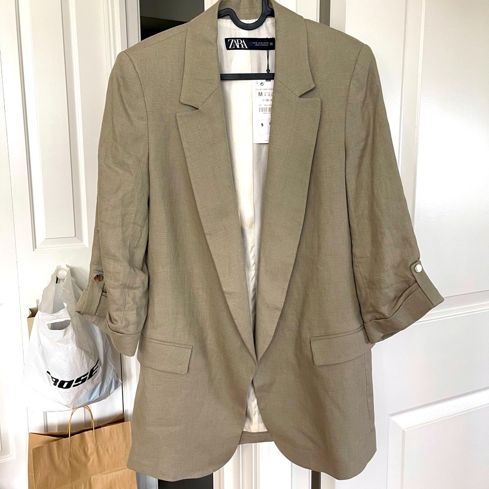 BRABD NEW Zara linen blazer
